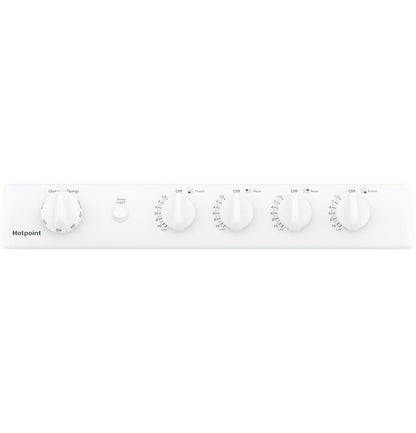 HOTPOINT 24" Front-Control Free-Standing Gas Range with Large Window - RGAS300DMWW-KT