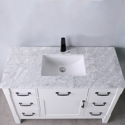 Altair Designs 48" single vanity with top - 535048-WH-CA