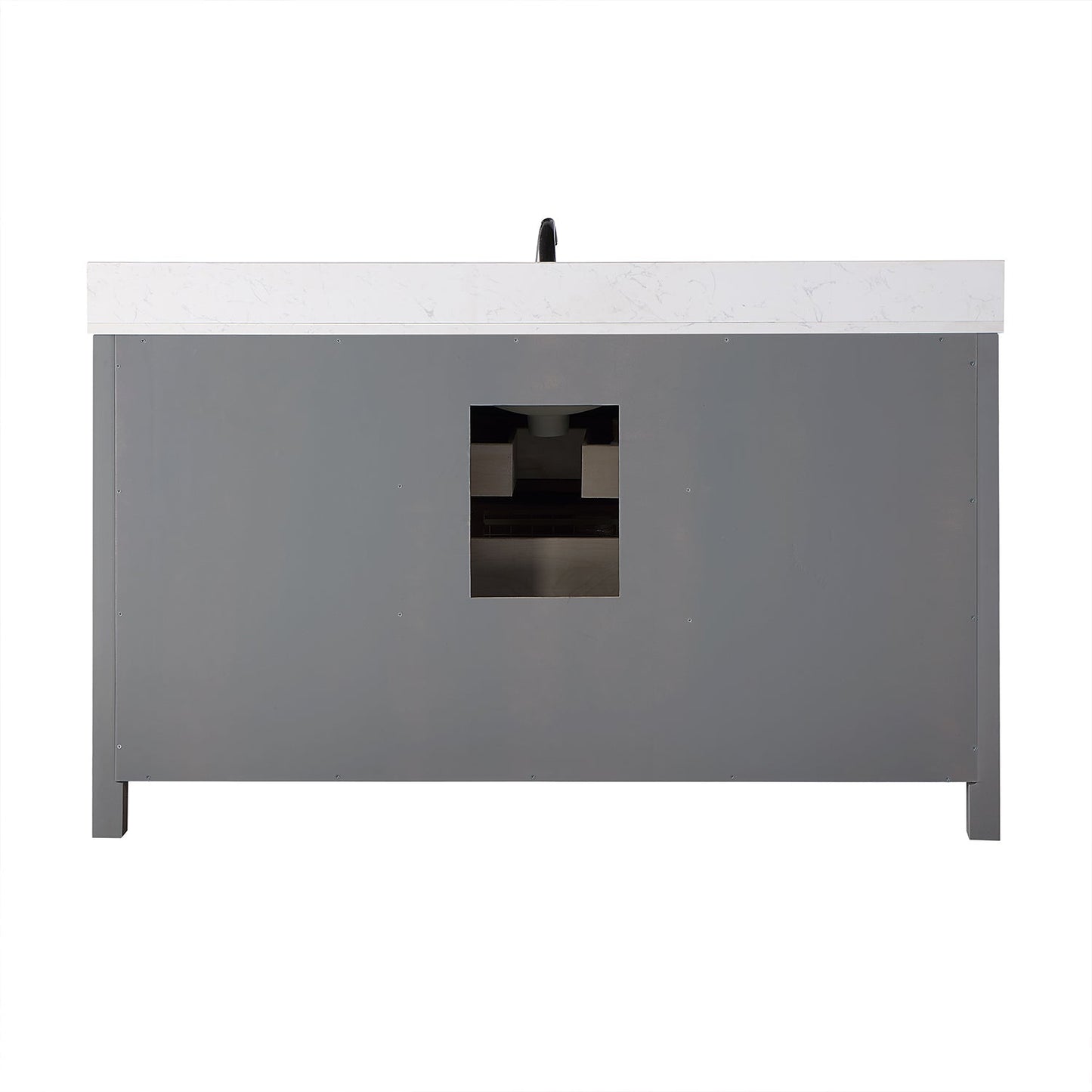 Altair Designs 60" single vanity with top - 536060S-WH-AW-NM