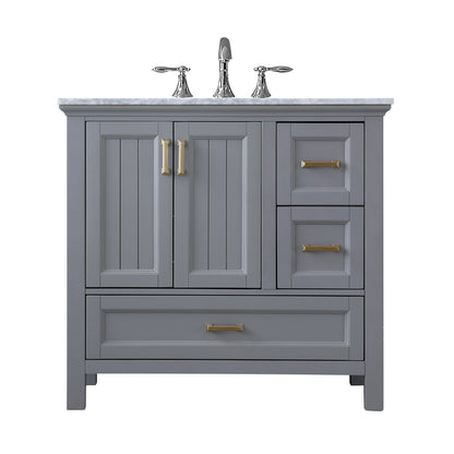 Altair Designs 36" single vanity with top - 538036-WH-CA-NM