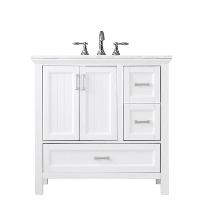 Altair Designs 36" single vanity with top - 538036-WH-CA-NM
