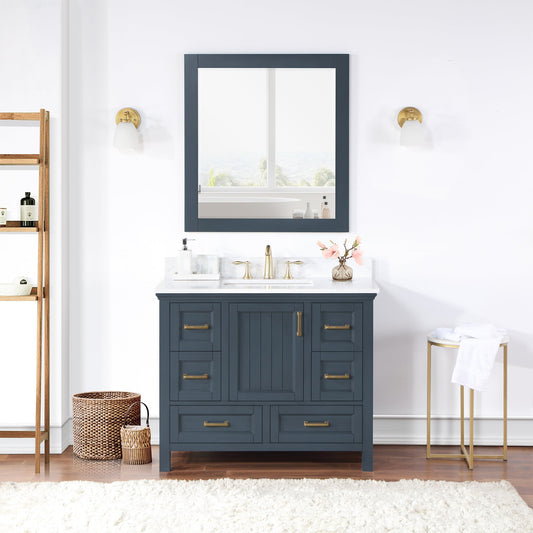 Altair Designs  42" single vanity with top - 538042-CB-AW-NM