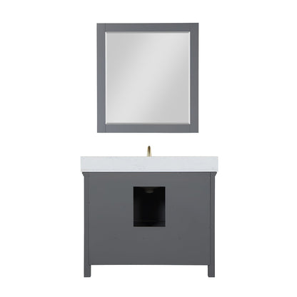 Altair Designs  42" single vanity with top - 538042-CB-AW-NM