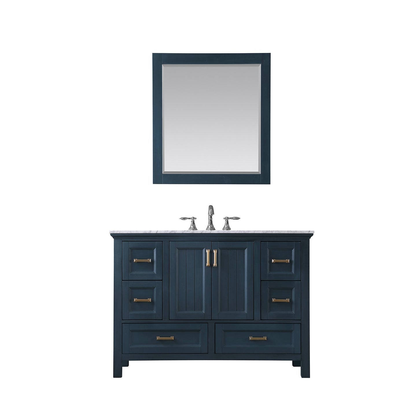 Altair Designs 48" single vanity with top - 538048-WH-CA-NM