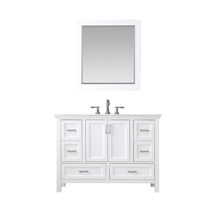 Altair Designs 48" single vanity with top - 538048-WH-CA-NM