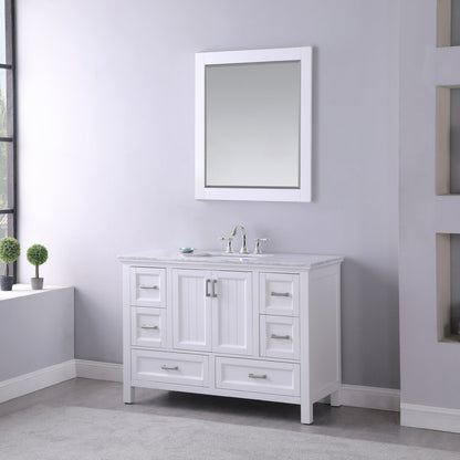 Altair Designs 48" single vanity with top - 538048-WH-CA-NM