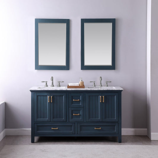 Altair Designs 60" double vanity with top - 538060-WH-CA-NM