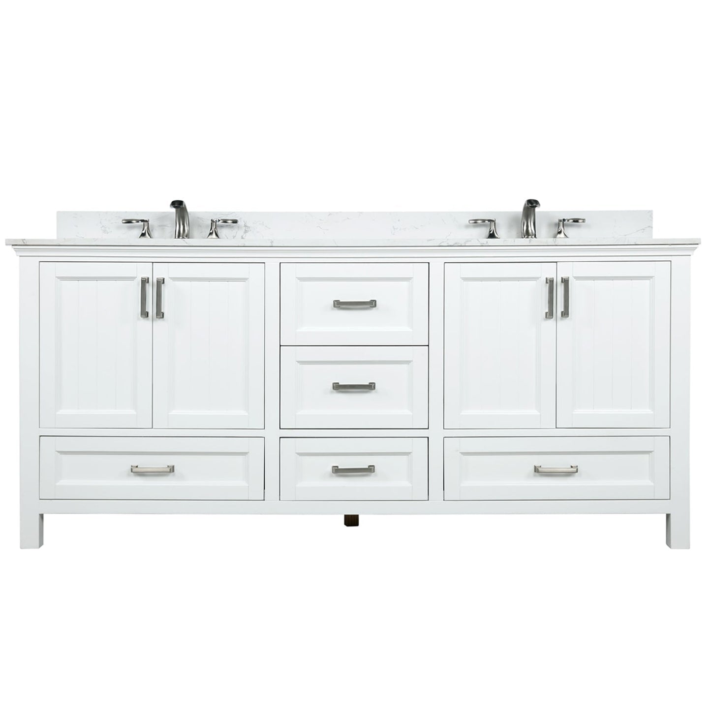 Altair Designs Isla 72" double vanity with top - 538072-CB-AW-NM