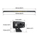 Novsight Rock Series Off Road LED Light Bar 48 Inch Single Row Dual Beam White Amber with bracket - A500-LB3-50