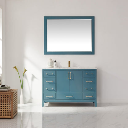 Altair Designs 48" single vanity with top - 541048-WH-CA-NM