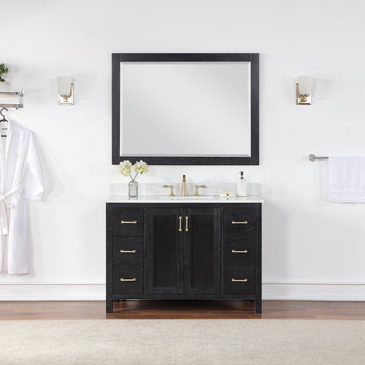 Altair Designs 48" single vanity with top - 542048-GP-AW-NM