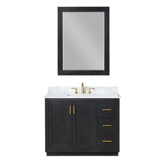 Altair Designs Gazsi 42" single vanity with top - 543042-BO-GW-NM