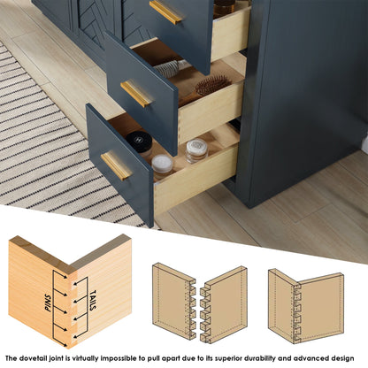 Altair Designs Gazsi 84" double vanity with top - 543084-BO-GW-NM