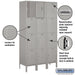 Salsbury 15" Wide Four Tier Standard Metal Locker - 3 Wide - 54365GY-U