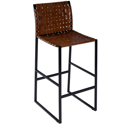 Butler Specialty 5445344 Urban Brown Woven Leather Bar Stool