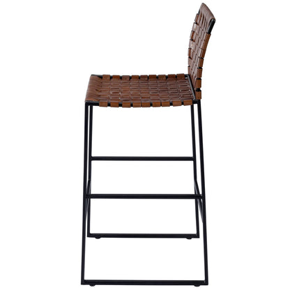 Butler Specialty 5445344 Urban Brown Woven Leather Bar Stool