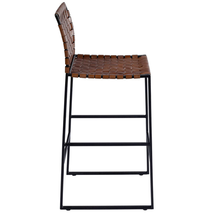 Butler Specialty Urban Brown Woven Leather Bar Stool - 5445344