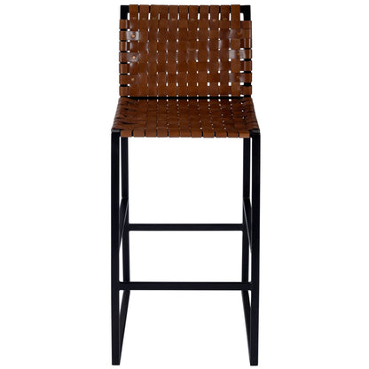 Butler Specialty 5445344 Urban Brown Woven Leather Bar Stool