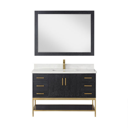Altair Designs 48" single vanity with top - 546048-WO-GW-NM
