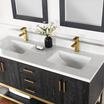 Altair Designs  60" double vanity with top - 546060-WO-GW-NM
