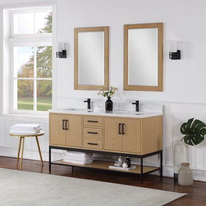 Altair Designs  60" double vanity with top - 546060-WO-GW-NM