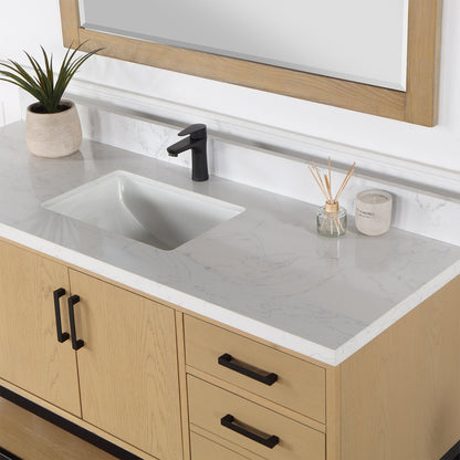 Altair Designs 60" single vanity with top - 546060S-WO-GW-NM