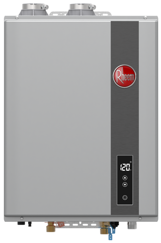 Rheem 180,000 BTU Indoor High-Efficency Condensing Direct Vent Propane Tankless Water Heater Model RTGH-90DVLP-3