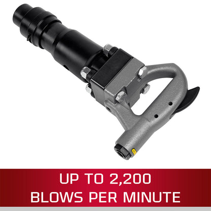 JET JCT-3620A 3" Stroke Round Shank 4-Bolt Pneumatic Chipping Hammer (D Handle) - JT9-550620