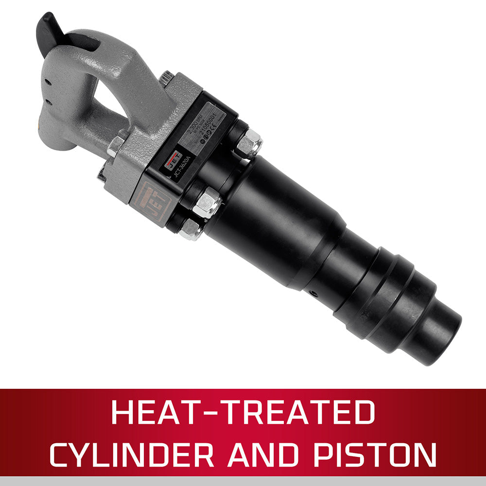 JET JCT-3621 3" Stroke Hex Shank 4-Bolt Pneumatic Chipping Hammer (D Handle) - JT9-550621