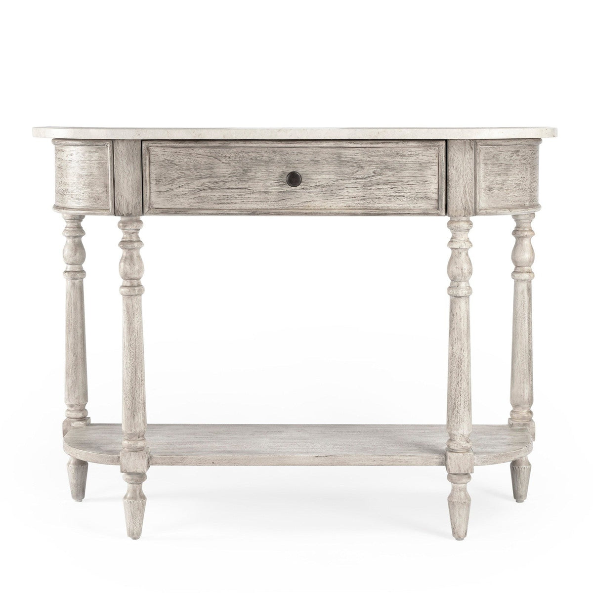 Butler Specialty Company Danielle Marble 40"" one- drawer Console Table, Gray  - 5517329
