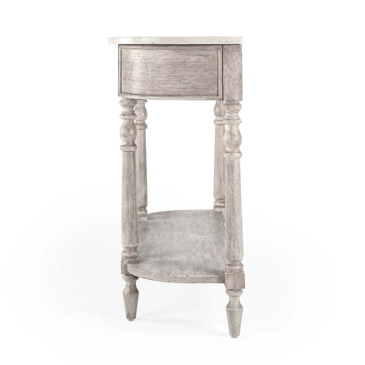 Butler Specialty Company Danielle Marble 40"" one- drawer Console Table, Gray  - 5517329