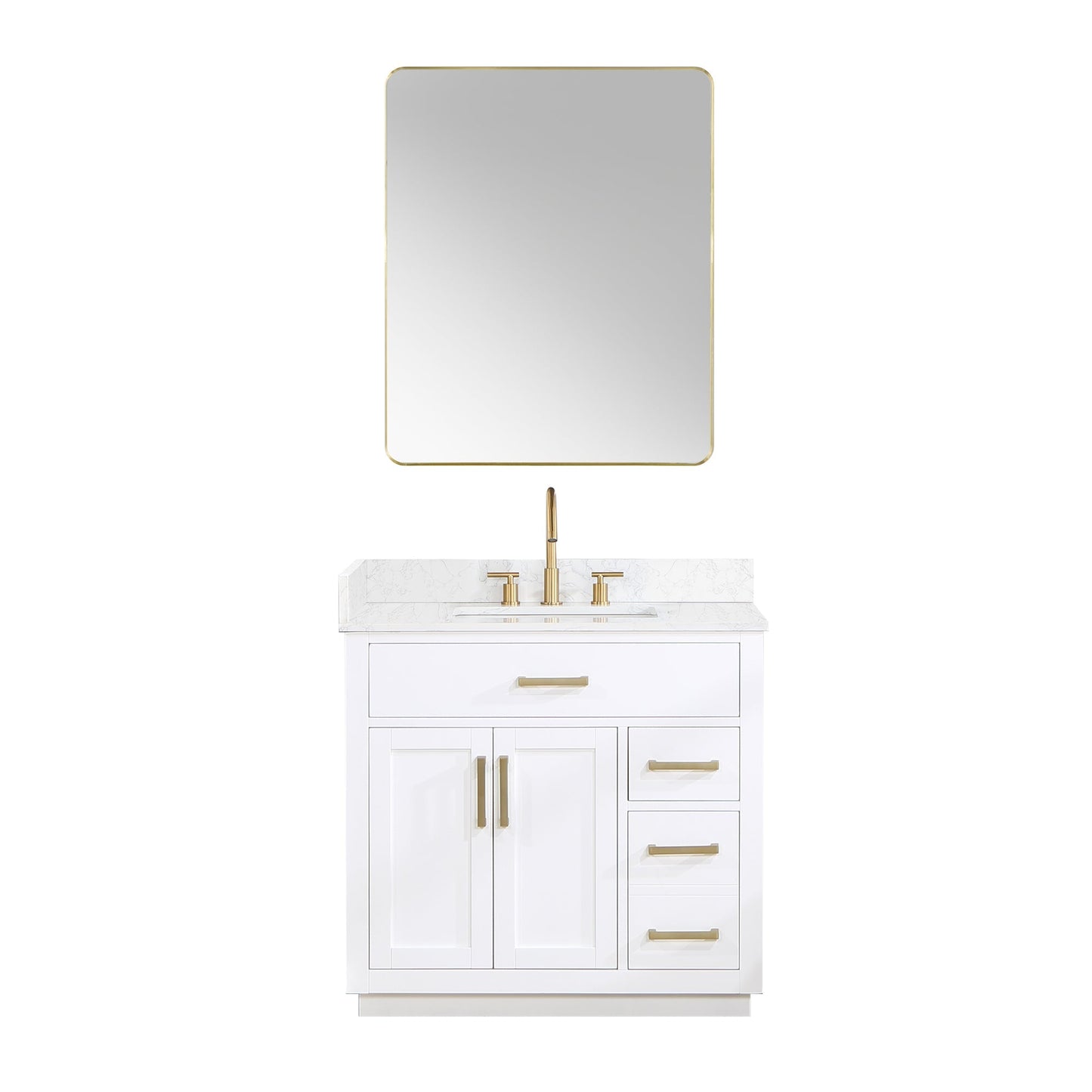 Altair Designs Gavino 36" single vanity with top - 557036-LB-GW-NM Price