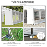 Outsunny 40' x 20' Heavy Duty Carport Party Tent Event Canopy - 84C-020