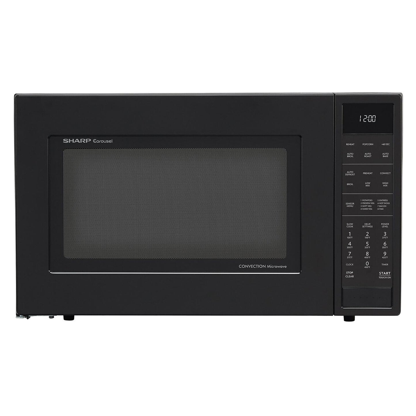 SHARP  1.5 cu. ft. 900W Sharp Matte Black Carousel Convection Microwave Oven - SMC1585BB-KT