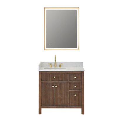 Altair Designs 36" single vanity with top - 567036-BK-GW-NM