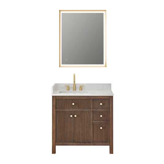 Altair Designs 36" single vanity with top - 567036-BK-GW-NM