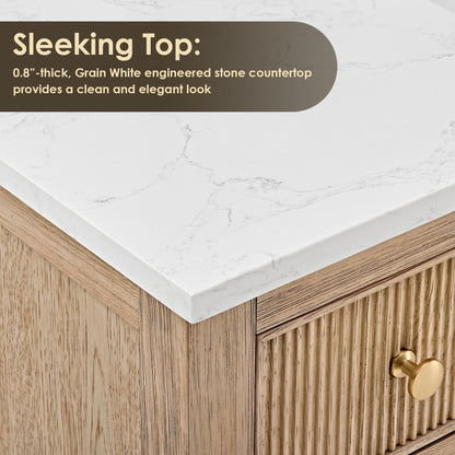Altair Designs 48" single vanity with top - 567048-BK-GW-NM