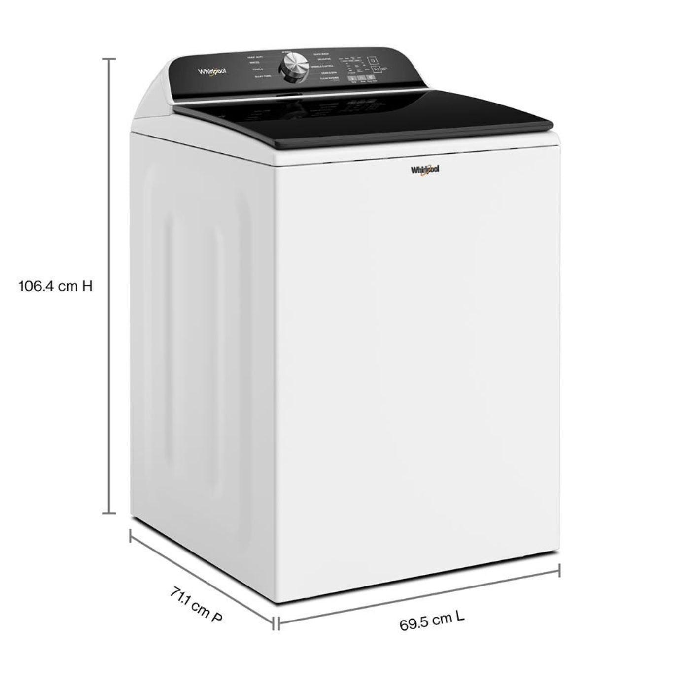 WHIRLPOOL WTW6150PW 5.3 Cu. Ft. Whirlpool® Top Load Washer with Impeller - WTW6150PW-KT