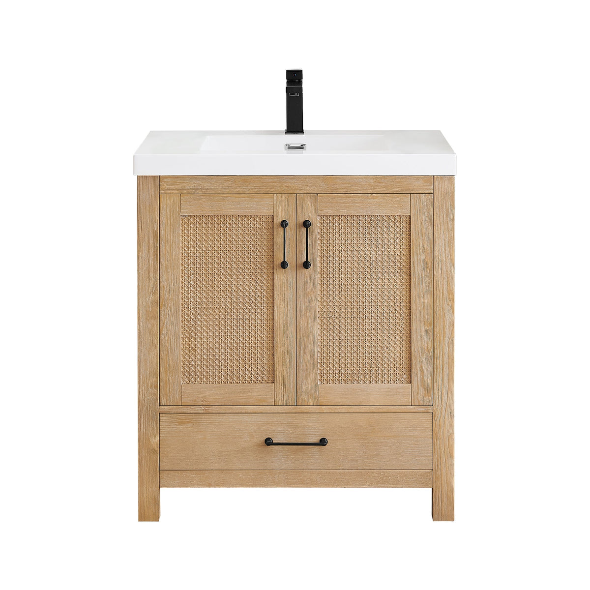 Altair Designs Bondi 30" single vanity with top - 572030-LB-WH-NM