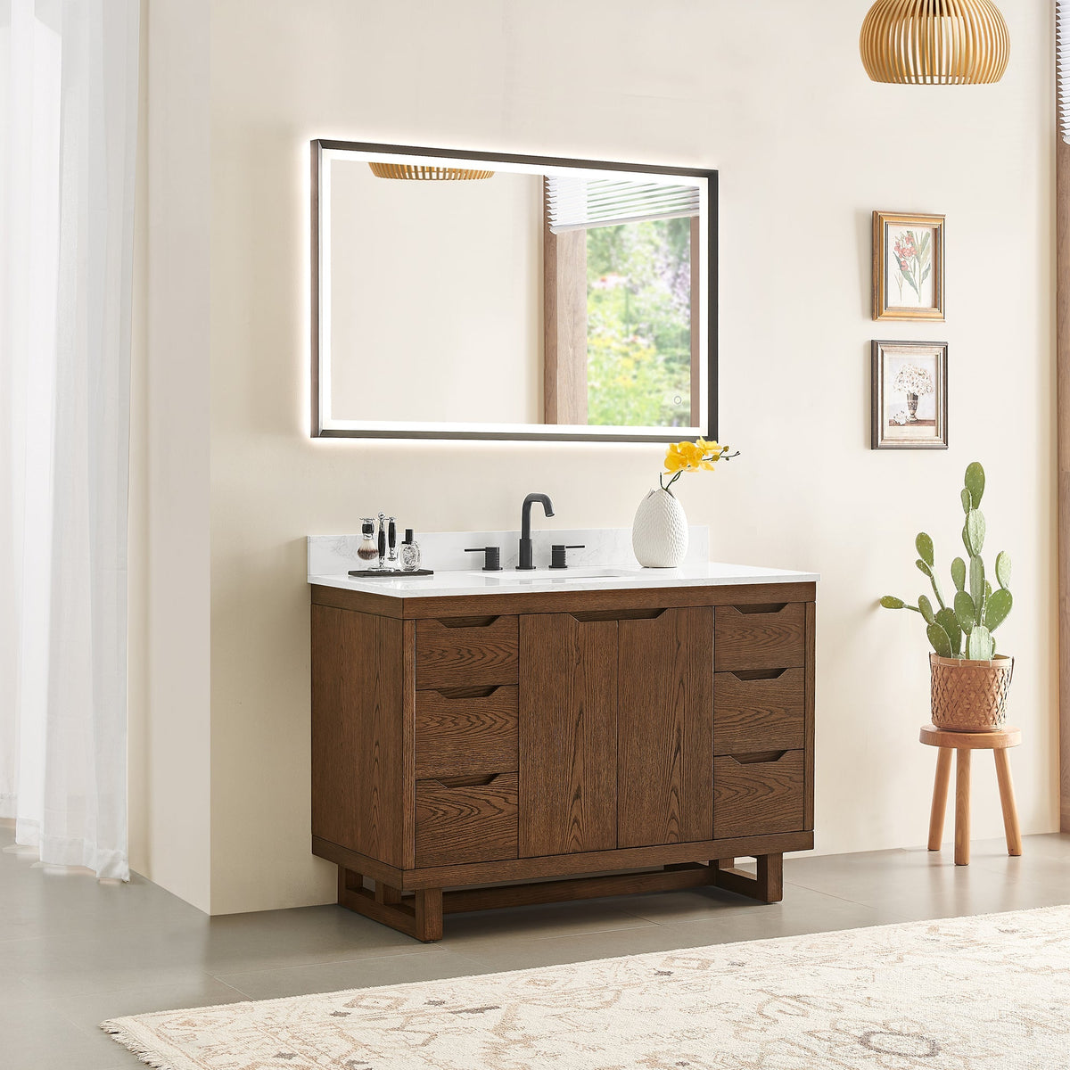 Altair Designs Mowry 36"/48"/60"/72" single/double vanity with top - 573036-BK-GW-NM Price