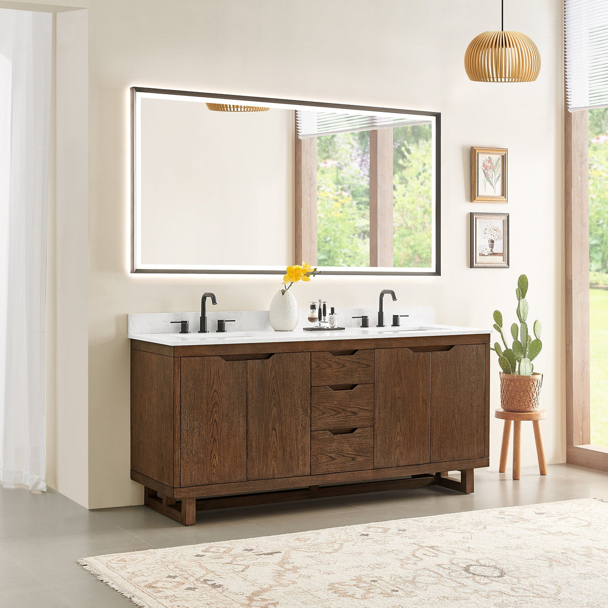 Altair Designs Mowry 36"/48"/60"/72" single/double vanity with top - 573036-BK-GW-NM Price