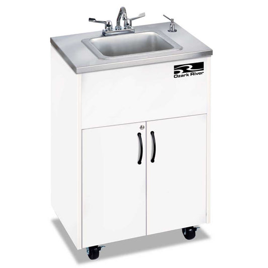 Forbes Industries 5746 18" Handwashing Cart - White Laminate Cabinet - 5746