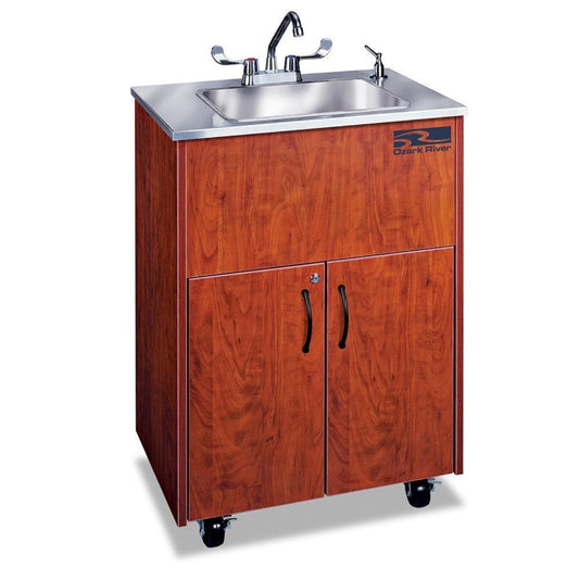 Forbes Industries 5746 18" Handwashing Cart - Cherry Laminate Cabinet - 5746