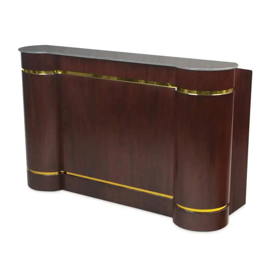 Forbes Industries 5765-5 28.5" Modern 5ft. Bar Cart - Wood & Brass Accents - 5765-5