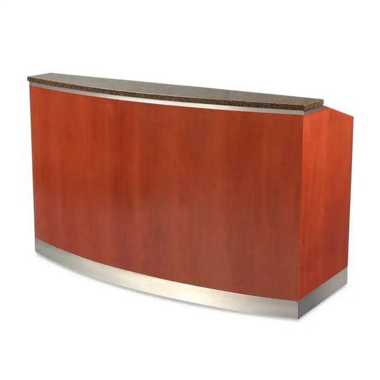 Forbes Industries 5771-6 Mobile Bar w/ Glass Racks & Storage - Wood Veneer - 5771-6