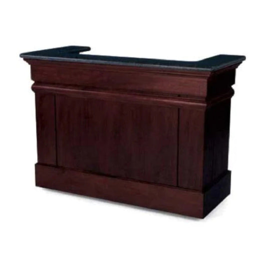 Forbes Industries 5781-8 30" Hardwood Mobile Bar, 8 Ft. Length, Wood Veneer with Solid Wood Molding - 5781-8