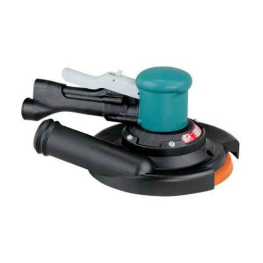 DYNABRADE 8" (203 mm) Dia. Two-Hand Gear-Driven Sander, Central Vacuum - 58446