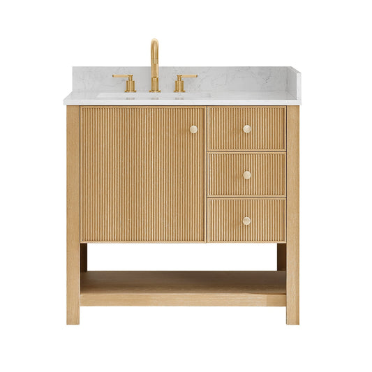 Altair Designs Cecil 36"/48"/60"/72" single/double vanity with top - 590036-WO-GW-NM