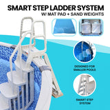 Main Access 200100T Above Ground Pool Ladder Steps w/ Mat Pad + 2 Sand Weights - 59341