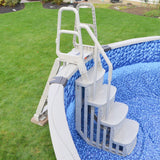 Main Access 200100T Above Ground Pool Ladder Steps w/ Mat Pad + 2 Sand Weights - 59341